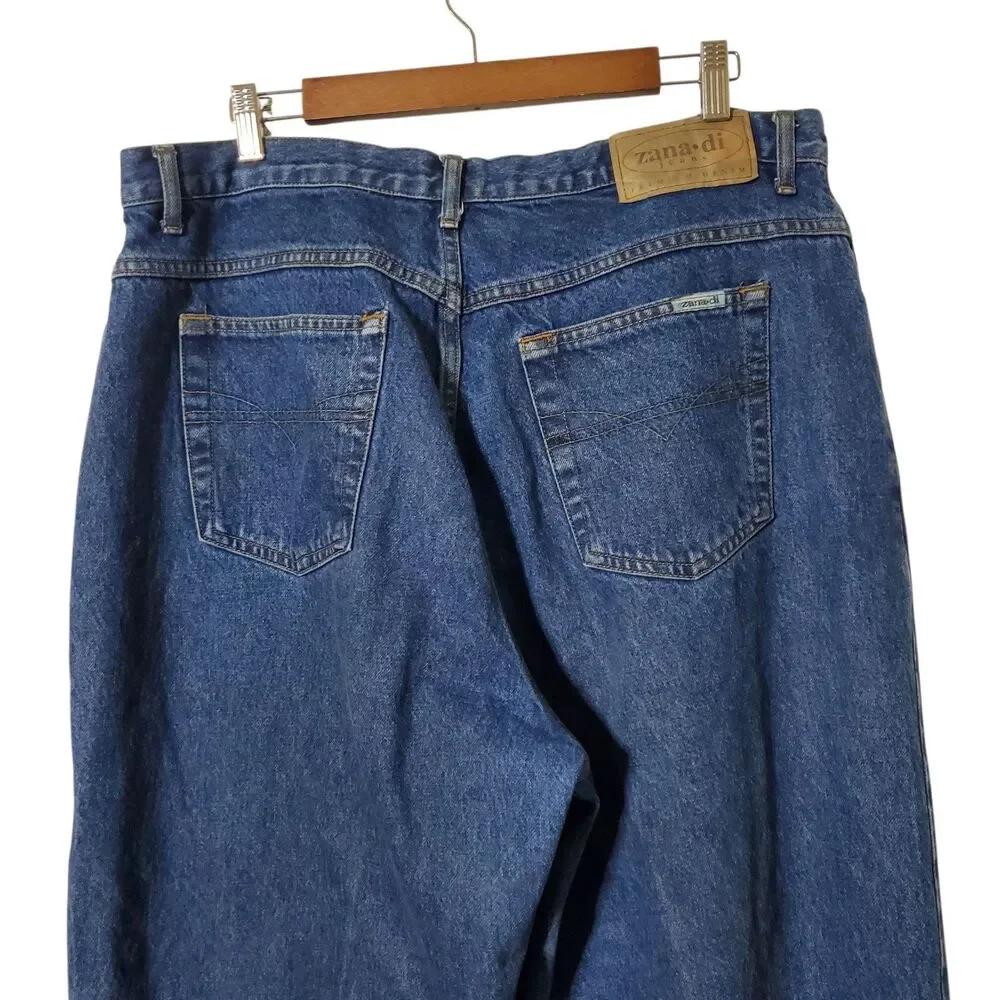 VTG Zana-Di High Waist Mom Jeans 18 Straight Leg Medium Wash Zip Fly Womens